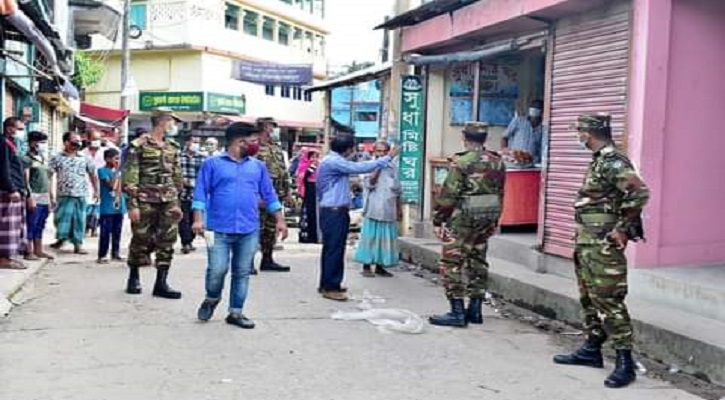 ছাতকে স্বাস্থ্যবিধি অমান্য করায় ৯ মামলায় ১৩৪০০ টাকা জরিমানা