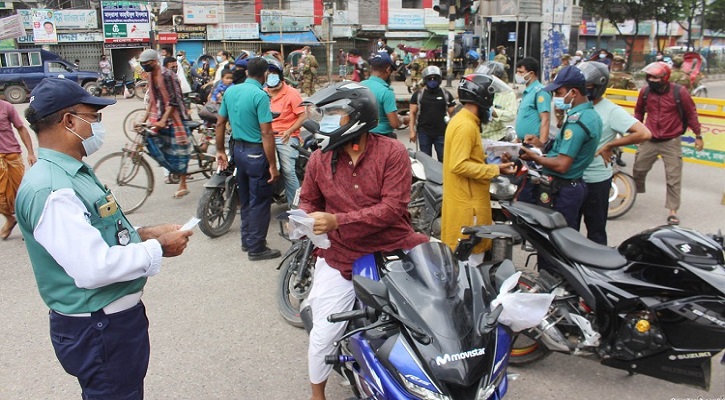 রাজধানীতে বিধি-নিষেধ অমান্য করায় আটক ৫৫৫