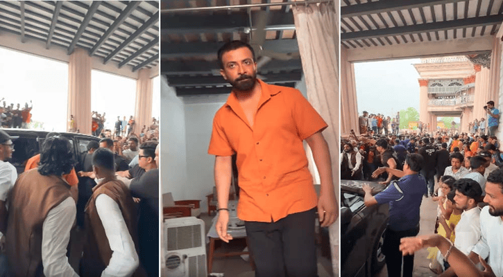 রাজশাহীর পুঠিয়ায় শাকিবকে দেখতে হাজার হাজার মানুষ
