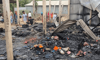 রাজিবপুর বাজারে আগুনে পুড়ল ১১ দোকান
