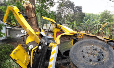 ফরিদপুরে ট্রাকের নিয়ন্ত্রণ হারিয়ে চালক-হেলপারের মৃত্যু