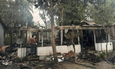 পহেলা বৈশাখের মোটিফ বানানো চিত্রশিল্পীর বাড়িতে আগুন