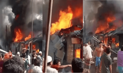 মুন্সিরহাট বাজারে  অগ্নিকান্ডে ১৪টি দোকার ভস্মীভূত