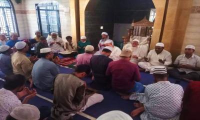 দিপু চৌধুরীর সুস্থতায় মতলবে পৌর যুবলীগের মিলাদ ও দোয়া