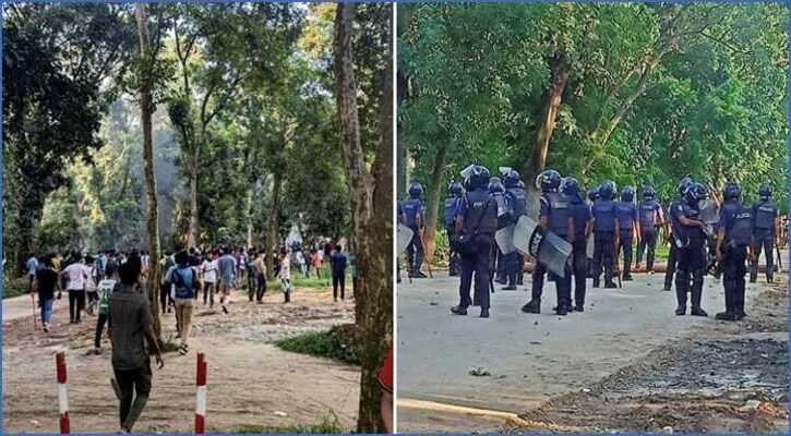 জাবিতে পুলিশ-আন্দোলনকারীদের সংঘর্ষ,আহত ৮০