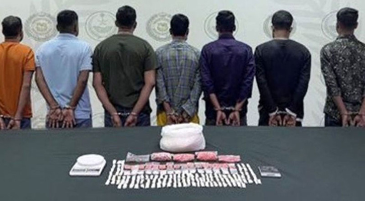 সৌদি আরবে মাদক ব্যবসা-চোরাচালান অভিযানে ৭ বাংলাদেশি গ্রেপ্তার