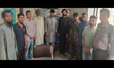 রাজধানীতে পুলিশ পরিচয়ে ডাকাতি, গ্রেপ্তার ৯