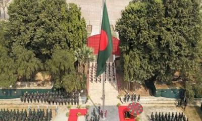 আনসার একাডেমিতে দেশের সর্বোচ্চ পতাকা স্তম্ভ উদ্বোধন