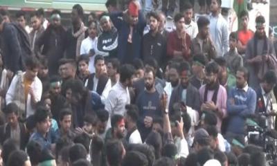 শহীদ ওসমান হাদির হত্যাকারীদের গ্রেফতার ও বিচারের দাবিতে আজও উত্তাল শাহবাগ