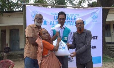 হবিগঞ্জে নদীর ভাঙ্গনে ক্ষতিগ্রস্ত মানুষের মাঝে মুসলিম হ্যান্ড-এর সহযোগিতা