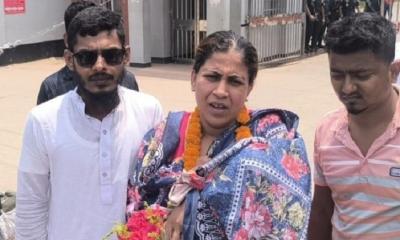 সন্তানসহ কারাগার থেকে মুক্তি পেলেন যুব মহিলা লীগ নেত্রী