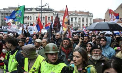 আন্দোলনকারীদের ওপর হামলার বিচার দাবি সার্বিয়ার শিক্ষার্থীদের