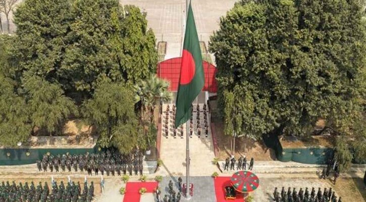 আনসার একাডেমিতে দেশের সর্বোচ্চ পতাকা স্তম্ভ উদ্বোধন