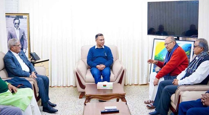তারেক রহমানের সঙ্গে বাম জোটের শীর্ষ নেতাদের সাক্ষাৎ